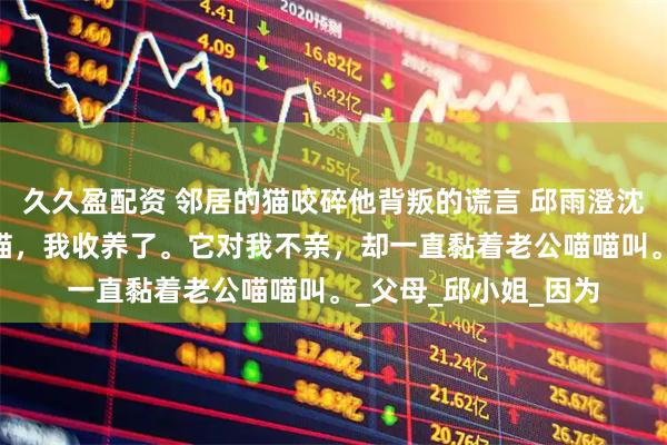 久久盈配资 邻居的猫咬碎他背叛的谎言 邱雨澄沈宁辰夏采薇 邻居弃猫，我收养了。它对我不亲，却一直黏着老公喵喵叫。_父母_邱小姐_因为
